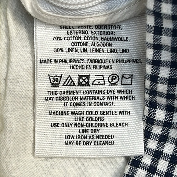 🐼 Anthropologie Cartonnier High Waisted Baggy Gingham Shorts size 10 - Picture 4 of 8